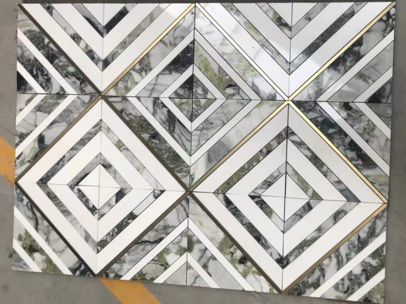 https://www.wanpomosaic.com/hot-sale-metal-inlay-green-diamond-marble-mosaic-tile-backsplash-product/