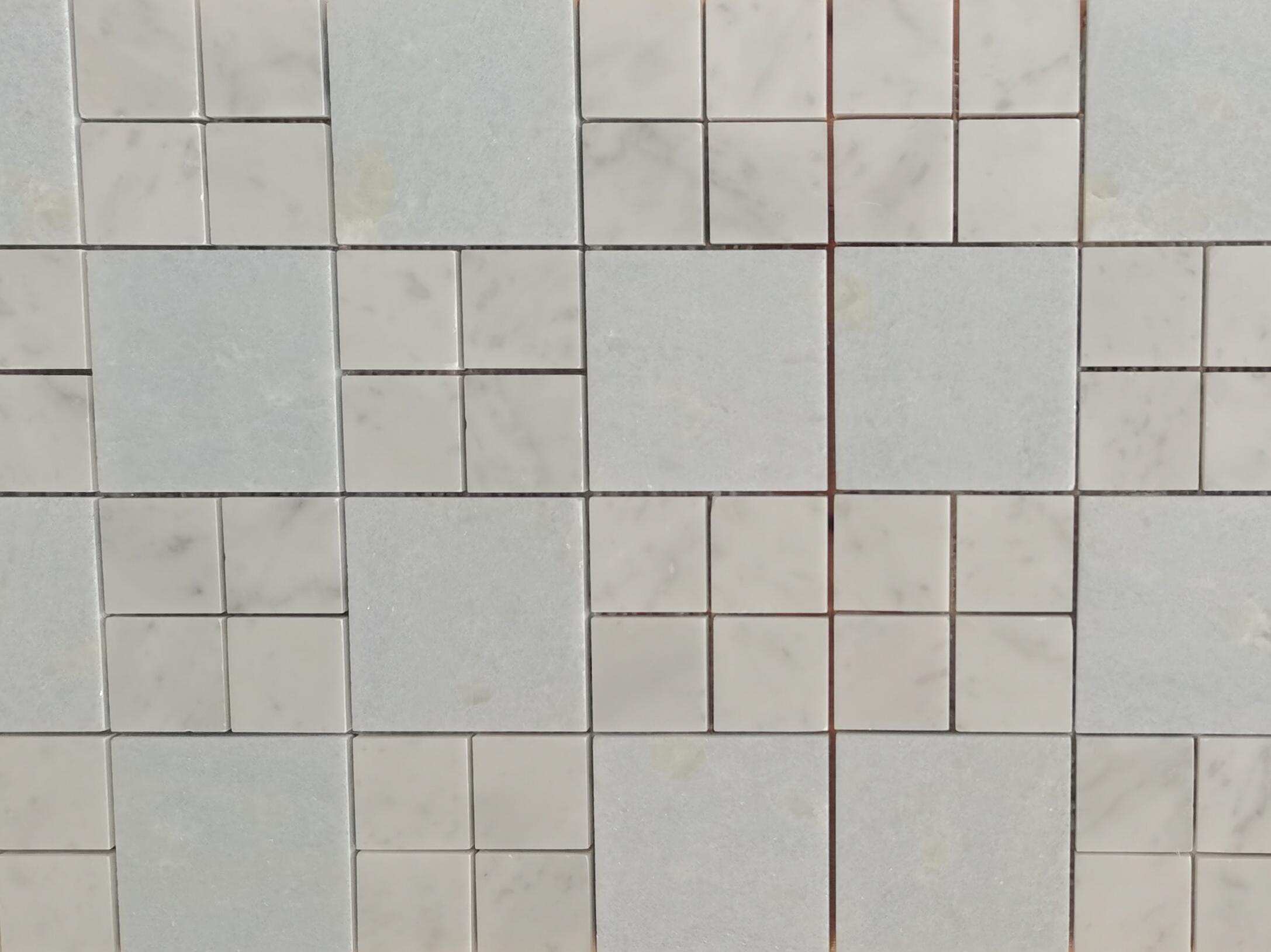 Blue And White Mosaic Wall Tiles Square Marble Mosaic Tile Factory Supply (1)