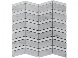 https://www.wanpomosaic.com/decorative-grey-white-carrara-marble-chevron-mosaic-tile-supplier-product/