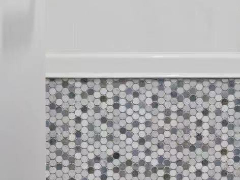 Durable Calacatta Gold Backsplash Tile White Hexagon Marble Mosaic (2)