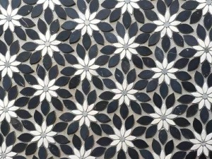 Grey White Pink Marble Stone New Design Decorative Waterjet Mosaic Tile (5)