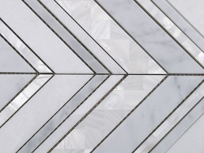 https://www.wanpomosaic.com/natual-stone-marble-seashell-mosaic-wall-tile-chevron-backsplash-product/