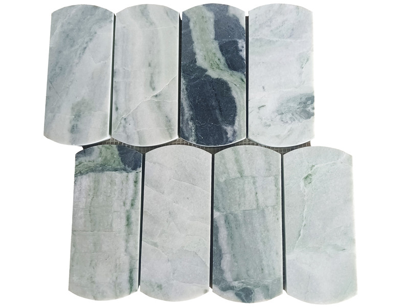 Natural Green Stone Tictax Marble Mosaic Tiles For Wall & Floor Paving (1)