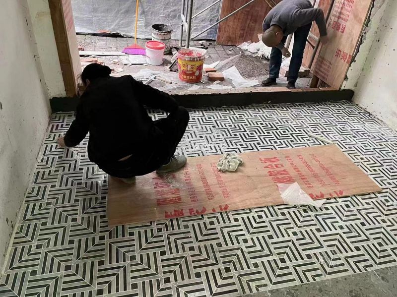 installing mosaic tile floor